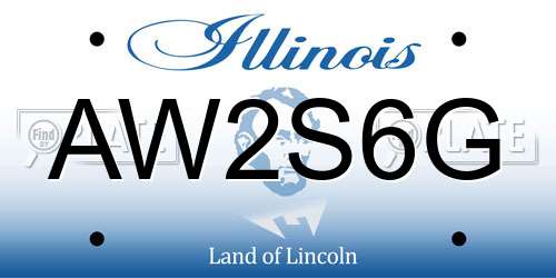 AW2S6G Illinois License Plate