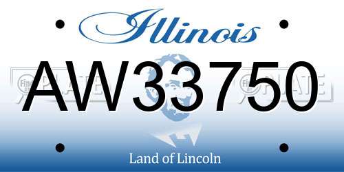 AW33750 Illinois License Plate