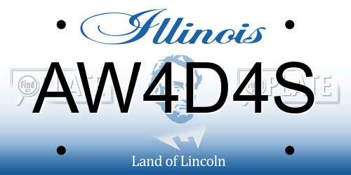 AW4D4S Illinois License Plate