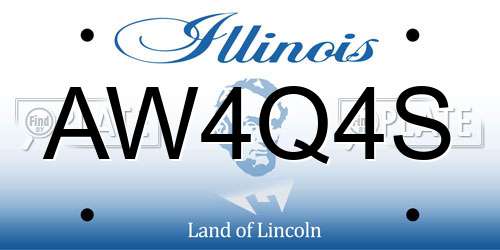 AW4Q4S Illinois License Plate