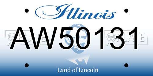 AW50131 Illinois License Plate