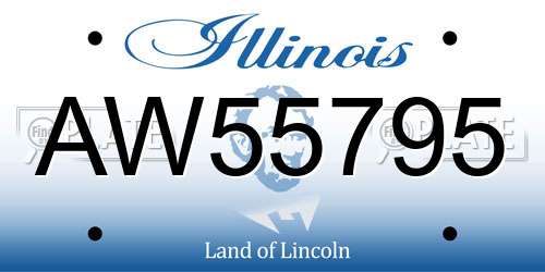 AW55795 Illinois License Plate