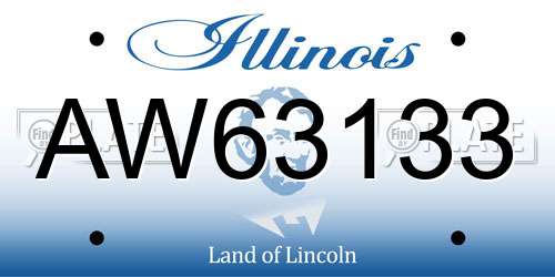 AW63133 Illinois License Plate