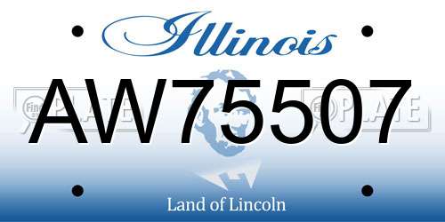 AW75507 Illinois License Plate