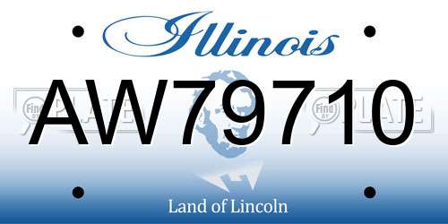 AW79710 Illinois License Plate