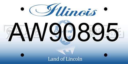 AW90895 Illinois License Plate