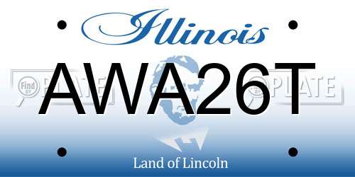 AWA26T Illinois License Plate