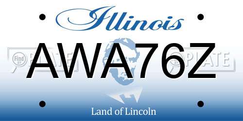 AWA76Z Illinois License Plate