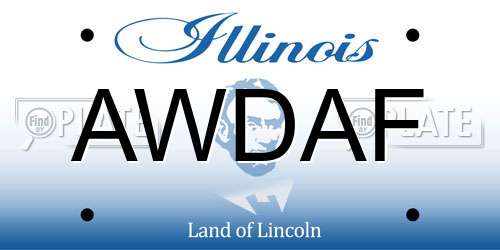 AWDAF Illinois License Plate