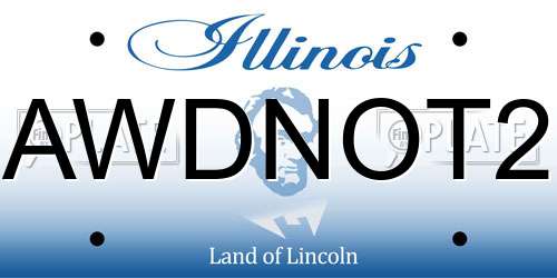 AWDNOT2 Illinois License Plate