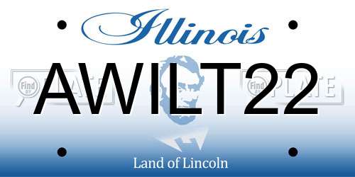 AWILT22 Illinois License Plate