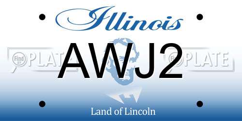 AWJ2 Illinois License Plate