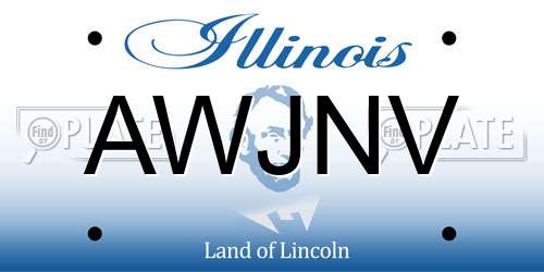 AWJNV Illinois License Plate