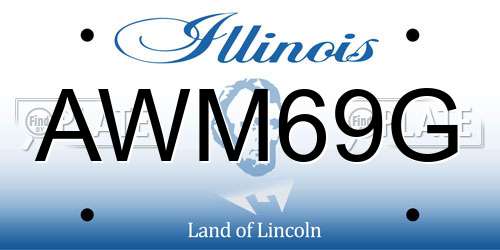 AWM69G Illinois License Plate