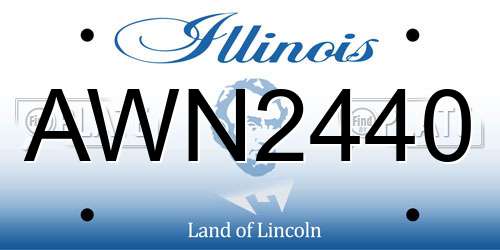 AWN2440 Illinois License Plate