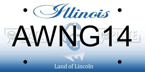 AWNG14 Illinois License Plate