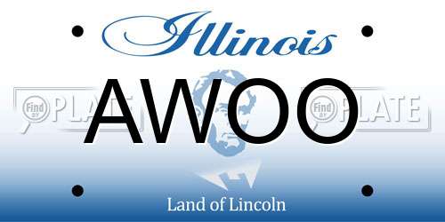 AWOO Illinois License Plate