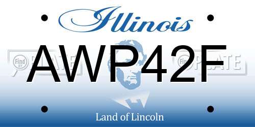 AWP42F Illinois License Plate