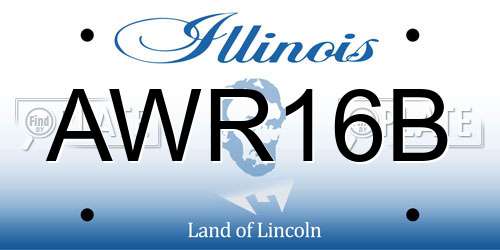 AWR16B Illinois License Plate