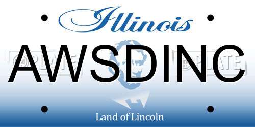 AWSDINC Illinois License Plate