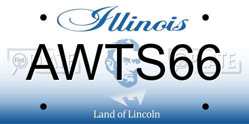AWTS66 Illinois License Plate