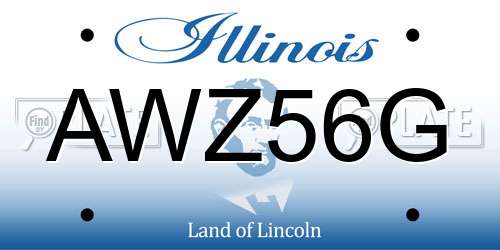 AWZ56G Illinois License Plate