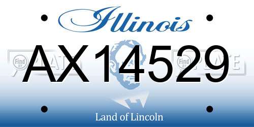 AX14529 Illinois License Plate