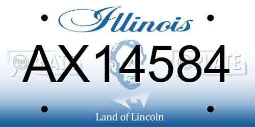 AX14584 Illinois License Plate