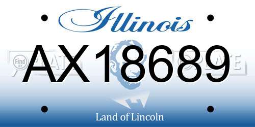 AX18689 Illinois License Plate
