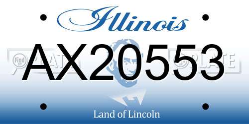 AX20553 Illinois License Plate