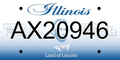 AX20946 Illinois License Plate