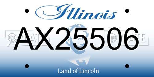 AX25506 Illinois License Plate