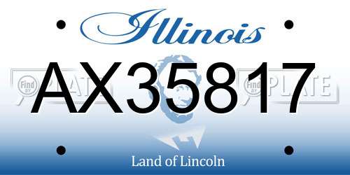 AX35817 Illinois License Plate