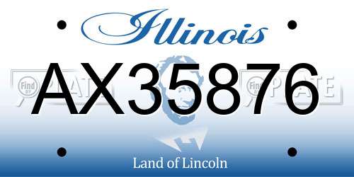 AX35876 Illinois License Plate