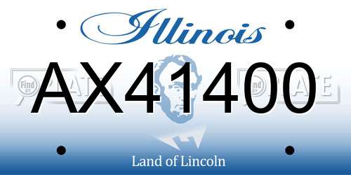 AX41400 Illinois License Plate