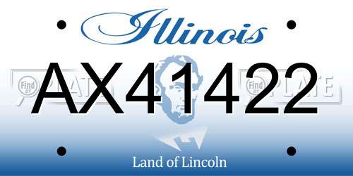 AX41422 Illinois License Plate