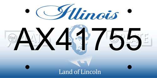 AX41755 Illinois License Plate
