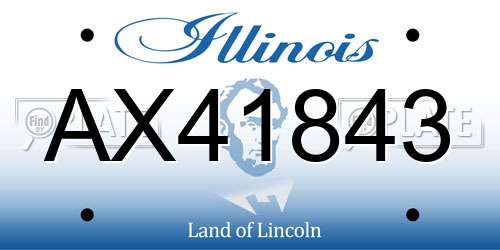 AX41843 Illinois License Plate