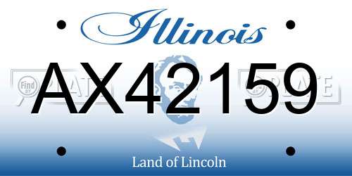 AX42159 Illinois License Plate