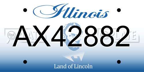 AX42882 Illinois License Plate