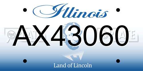 AX43060 Illinois License Plate