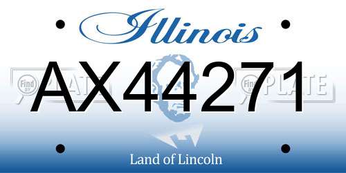 AX44271 Illinois License Plate