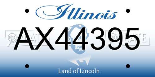 AX44395 Illinois License Plate