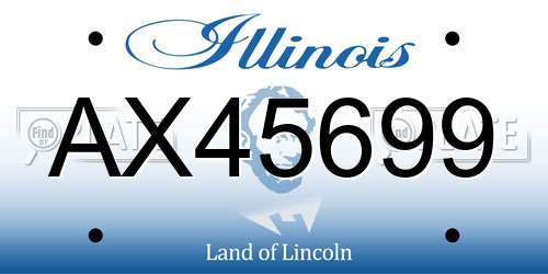 AX45699 Illinois License Plate