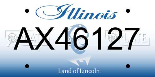 AX46127 Illinois License Plate