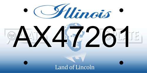 AX47261 Illinois License Plate
