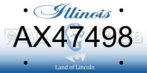 AX47498 Illinois License Plate