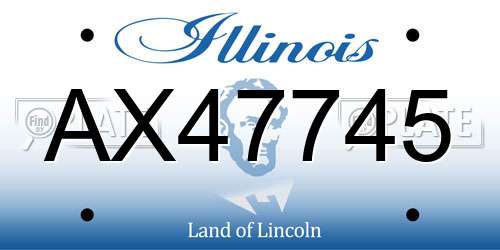 AX47745 Illinois License Plate