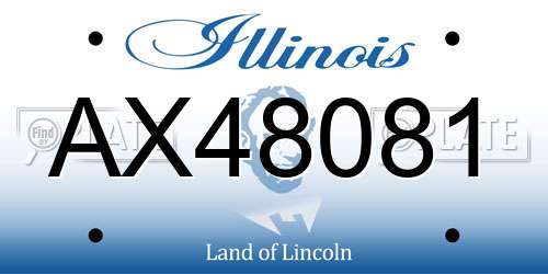 AX48081 Illinois License Plate