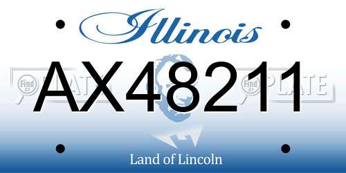 AX48211 Illinois License Plate